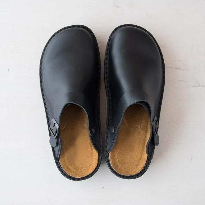 Ros - Zapatillas de Cuero Mujer, Comodidad & Casa