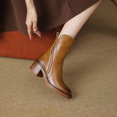 Gina - Botines de Cuero de Lujo