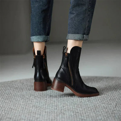 Gina - Botines de Cuero de Lujo