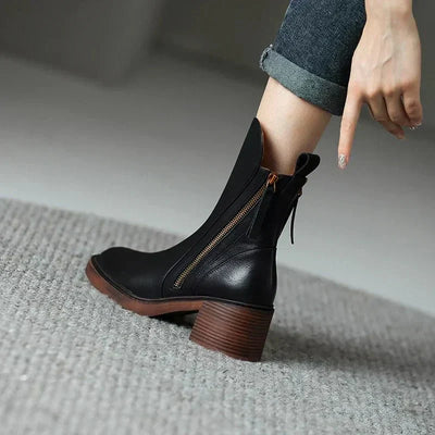 Gina - Botines de Cuero de Lujo