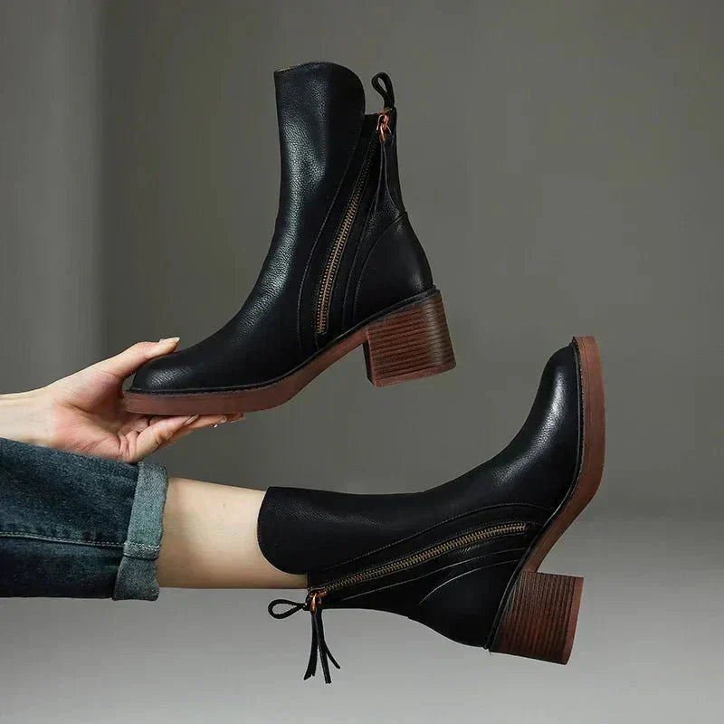 Gina - Botines de Cuero de Lujo