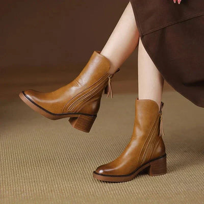Gina - Botines de Cuero de Lujo