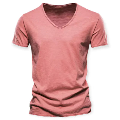 Archie - Cómoda V-Neck Camiseta Básica Hombre