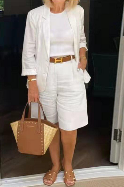 Caroline - Conjunto de lino en estilo casual-chic