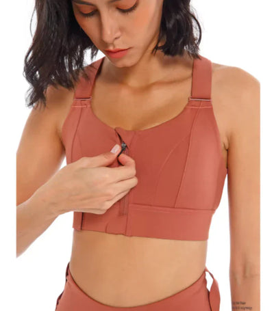 Bea - Sujetador Zip-Up de Alto Rendimiento para Mujeres Activas