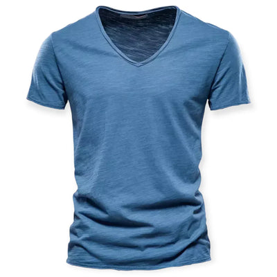 Archie - Cómoda V-Neck Camiseta Básica Hombre