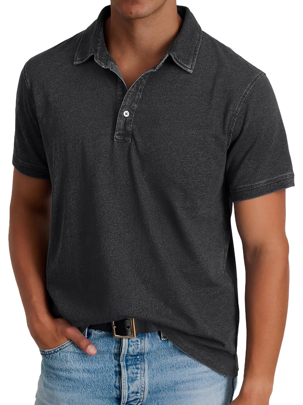 Darrell - Moderno, corte holgado polo para hombres