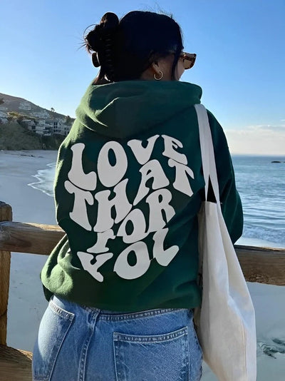 Gisselle - Elegante, holgado hoodie con estampado para mujeres