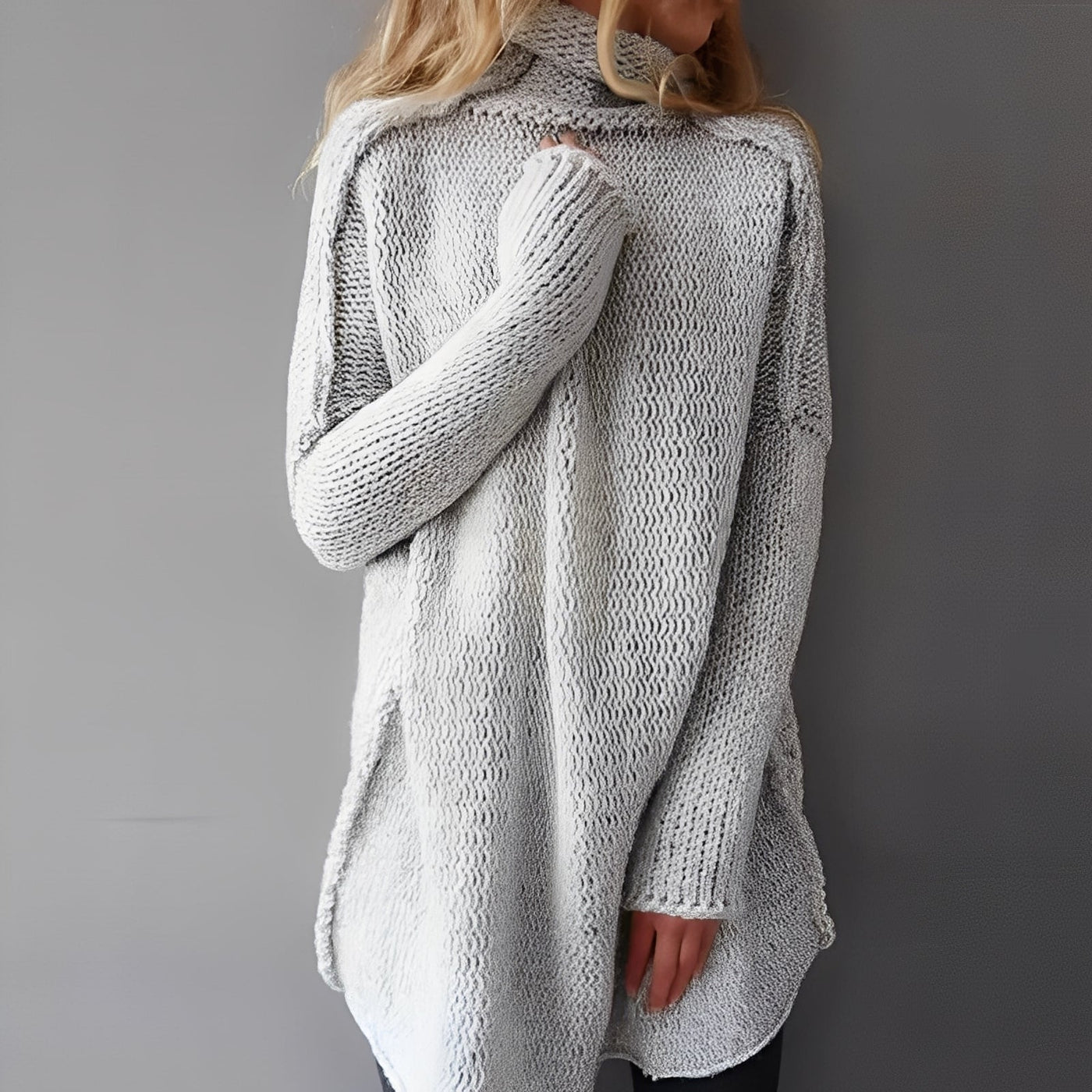 Coreen - Suéter de cuello alto casual y suelto para mujeres