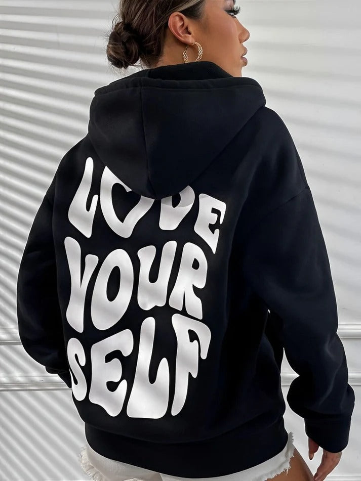 Gisselle - Elegante, holgado hoodie con estampado para mujeres