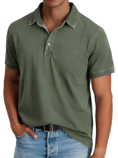 Darrell - Moderno, corte holgado polo para hombres