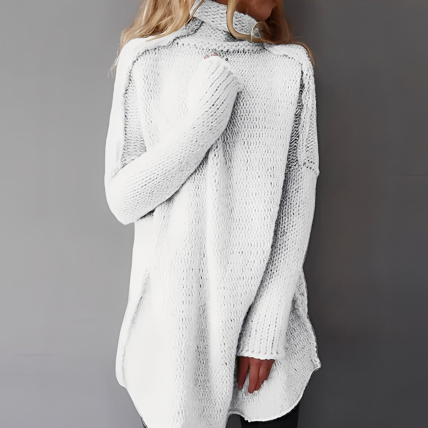 Coreen - Suéter de cuello alto casual y suelto para mujeres