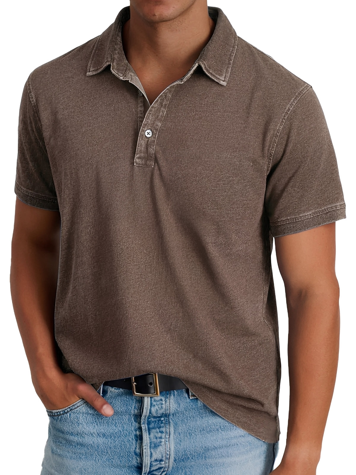 Darrell - Moderno, corte holgado polo para hombres