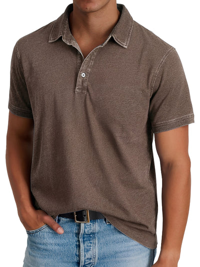 Darrell - Moderno, corte holgado polo para hombres