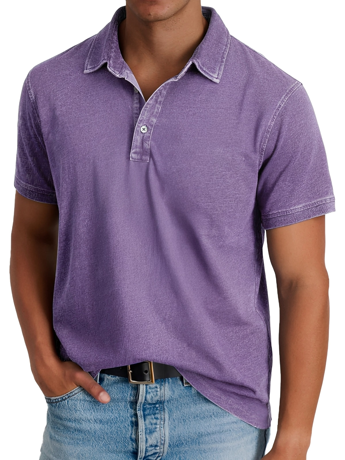 Darrell - Moderno, corte holgado polo para hombres