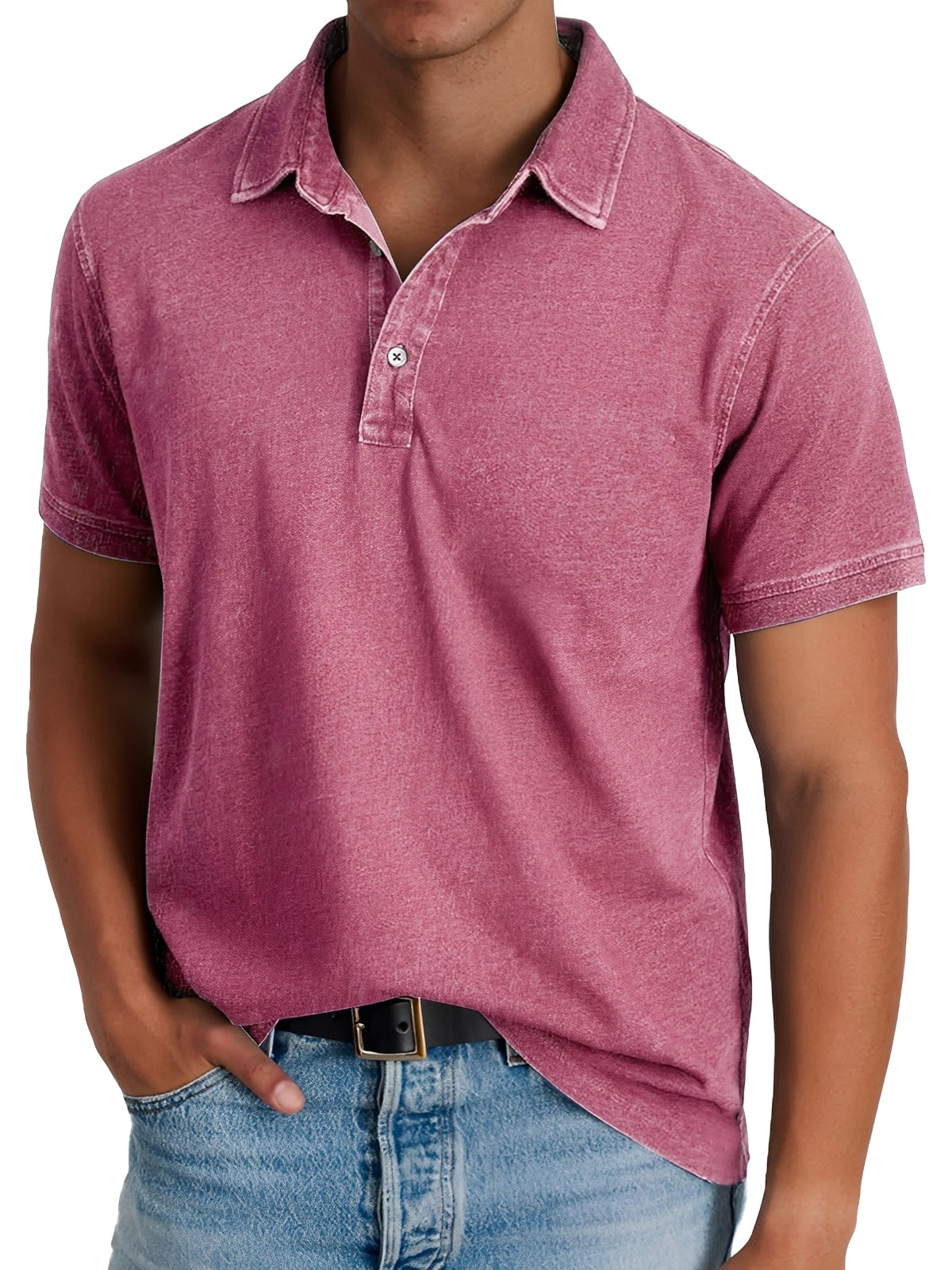 Darrell - Moderno, corte holgado polo para hombres