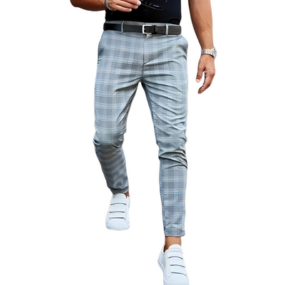Deacon - Pantalones Casuales Ajustados con Cuadros para Hombres