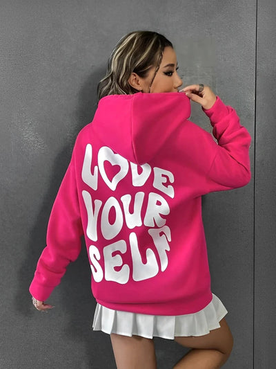 Gisselle - Elegante, holgado hoodie con estampado para mujeres