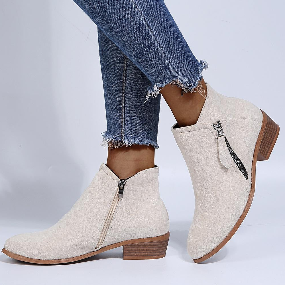 Elizabeth - Estilosas Botas de Cuero de Suede para Mujeres