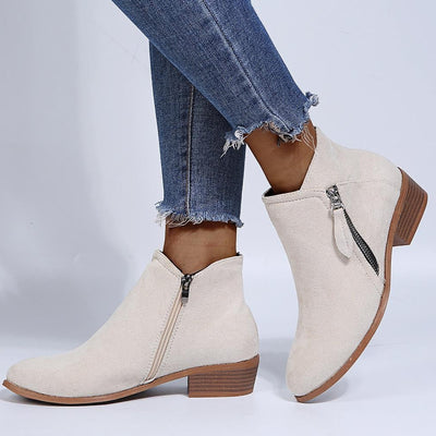 Elizabeth - Estilosas Botas de Cuero de Suede para Mujeres