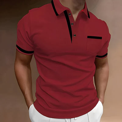 Callahan - Elegante camiseta polo con bolsillo para hombres
