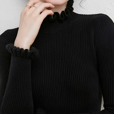 Elaine - Pullover casual con cuello alto para mujeres