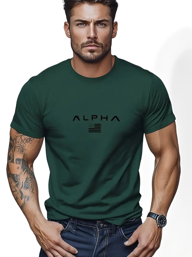 Neal - Camiseta básica con cuello redondo para hombres