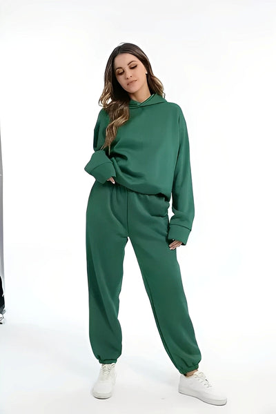 Adelia – Conjunto de Hoodie Unicolor