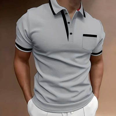 Callahan - Elegante camiseta polo con bolsillo para hombres
