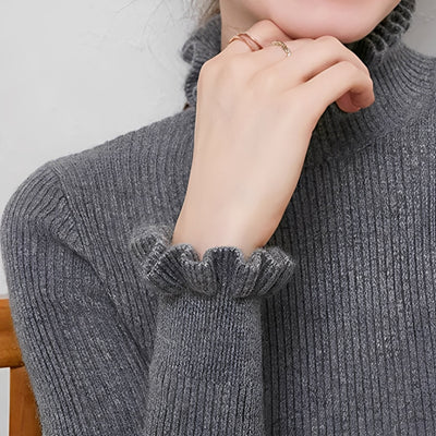 Elaine - Pullover casual con cuello alto para mujeres