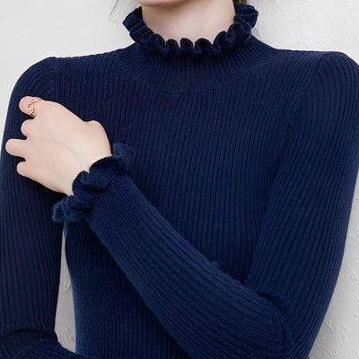 Elaine - Pullover casual con cuello alto para mujeres
