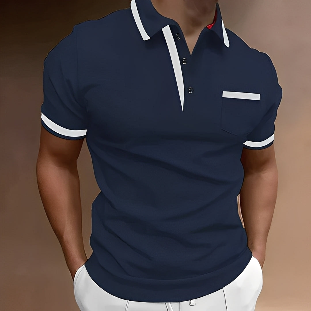 Callahan - Elegante camiseta polo con bolsillo para hombres