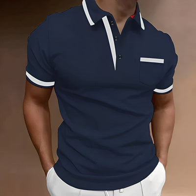 Callahan - Elegante camiseta polo con bolsillo para hombres