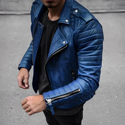 Easton - Chaqueta de cuero retro para hombres en diseño elegante