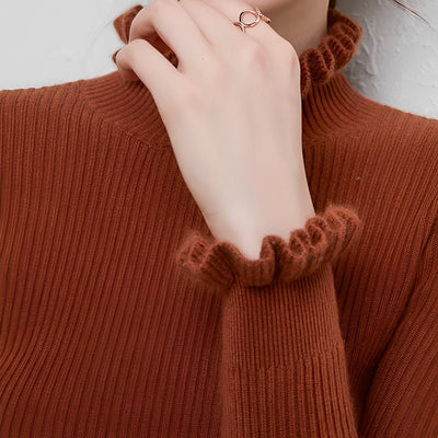 Elaine - Pullover casual con cuello alto para mujeres