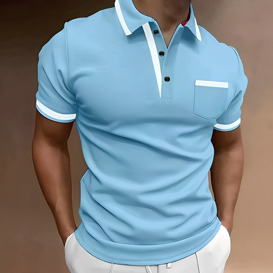 Callahan - Elegante camiseta polo con bolsillo para hombres