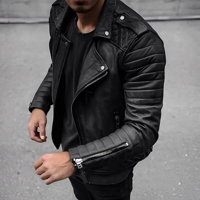 Easton - Chaqueta de cuero retro para hombres en diseño elegante