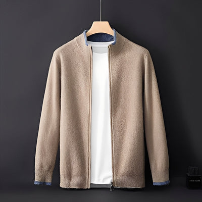 Eugene - Moderna chaqueta de cachemir con cremallera para hombres