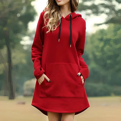 Lorraine - Vestido con capucha largo casual para mujeres