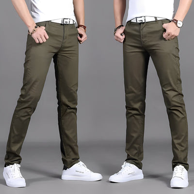 Russell - Pantalón chino casual ajustado para hombres