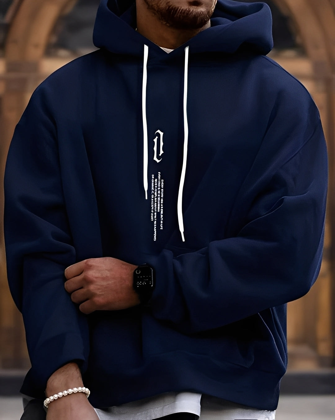 Beckham - Elegante Hoodie con Estampado para Hombres