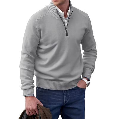 Merrill - Suéter de lana casual con cremallera para hombres