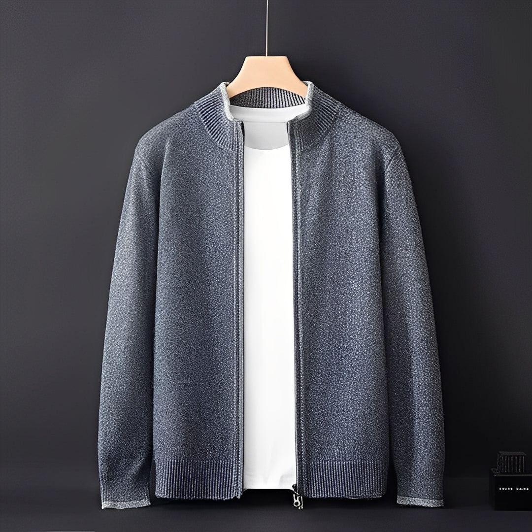 Eugene - Moderna chaqueta de cachemir con cremallera para hombres