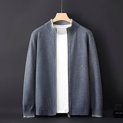 Eugene - Moderna chaqueta de cachemir con cremallera para hombres
