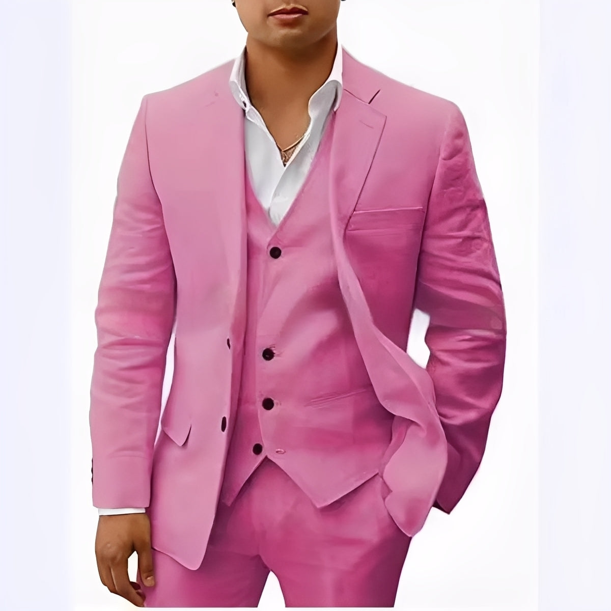 Erik - Conjunto de traje de lino de 3 piezas