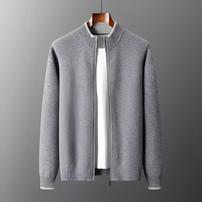 Eugene - Moderna chaqueta de cachemir con cremallera para hombres