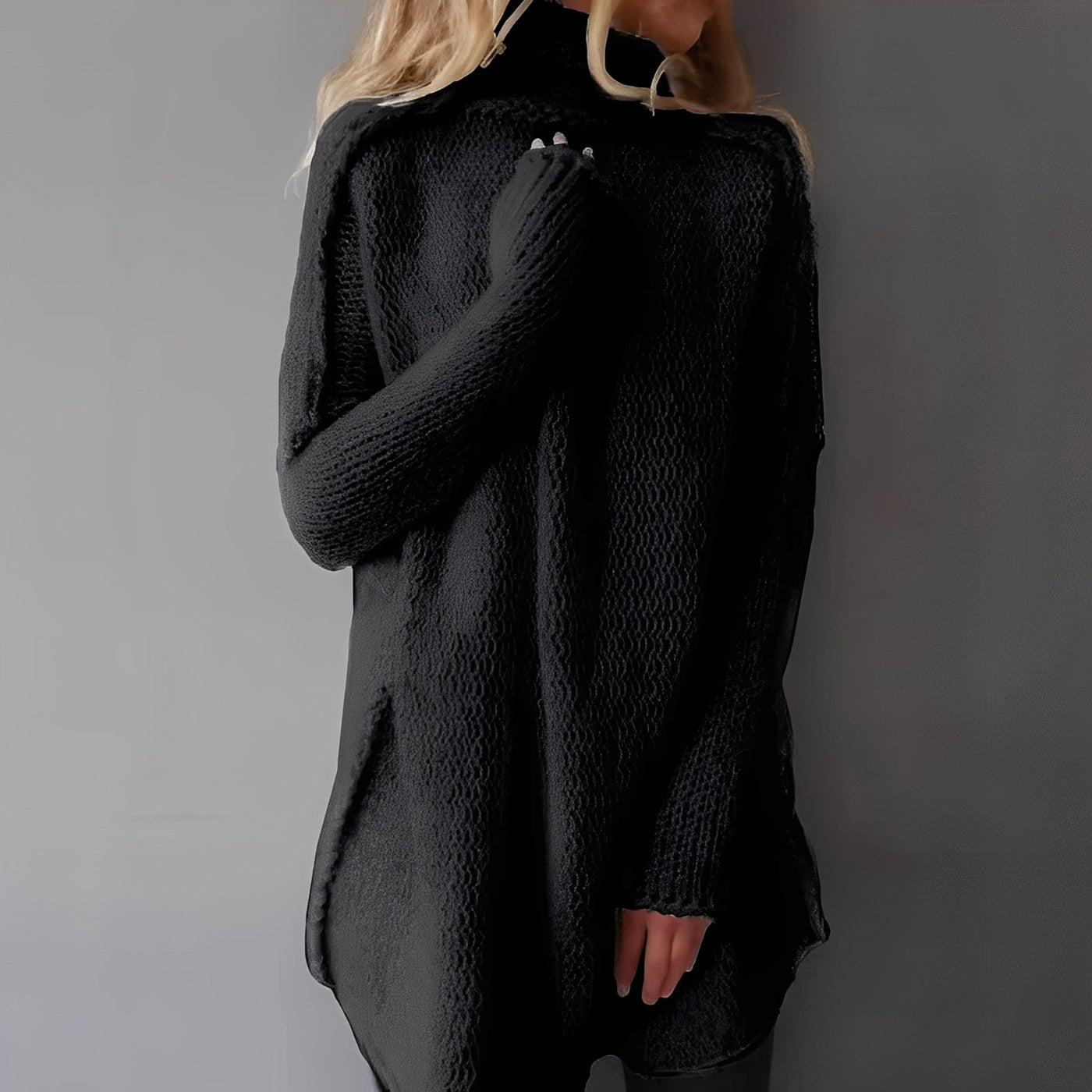 Coreen - Suéter de cuello alto casual y suelto para mujeres