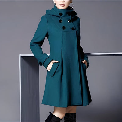 Maree - Abrigo con capucha casual con bolsillos laterales para mujeres