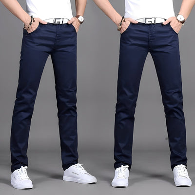 Russell - Pantalón chino casual ajustado para hombres