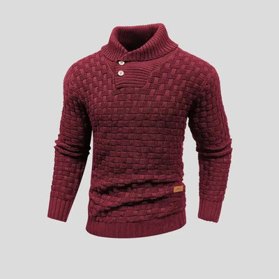 Eldon - Elegante suéter de punto con botones para hombres
